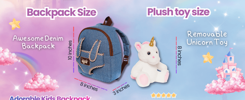 2-in-1 Toddler backpack w. Plush Unicorn Toy, Kids Gift 2 3 4 5 6 Unicorn Toys for 3 Year Old Girl, Girls Age 4-6, Christmas Naturally KIDS Unicorn Backpack, Toys 2 Year Old Girl Birthday Gift 3 4 5 6 B005AGHVYM