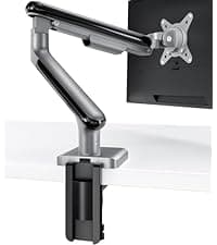 Desktronic Dual Monitor Arm — PowerSpring Technology for 2 Monitors, Up to 34" & 17.6 lbs Each, 360° Rotation, VESA 75/100 Compatible, Ergonomic Design for Home Office & Gaming Setup
