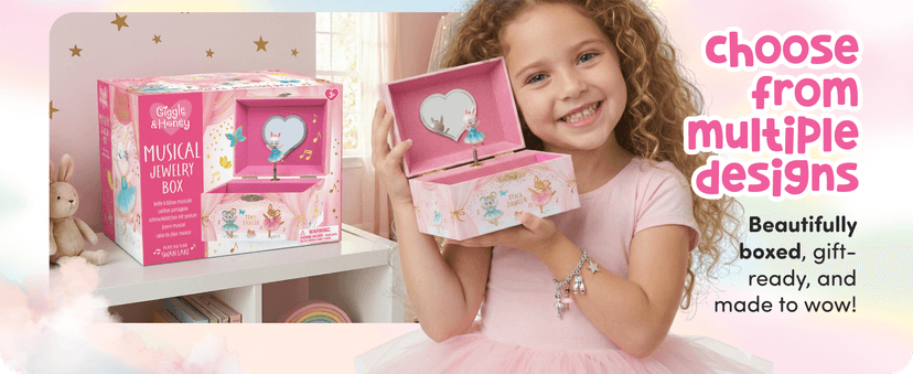 Music Boxes for Little Girls, Toddler Jewelry Box for 4 Year Old Kids, Toys for Toddlers, Birthday Gifts for Kids 5-9 Years Giggle & Honey® Musical Unicorn Jewelry Box for Girls B0CHKLZ7PJ
