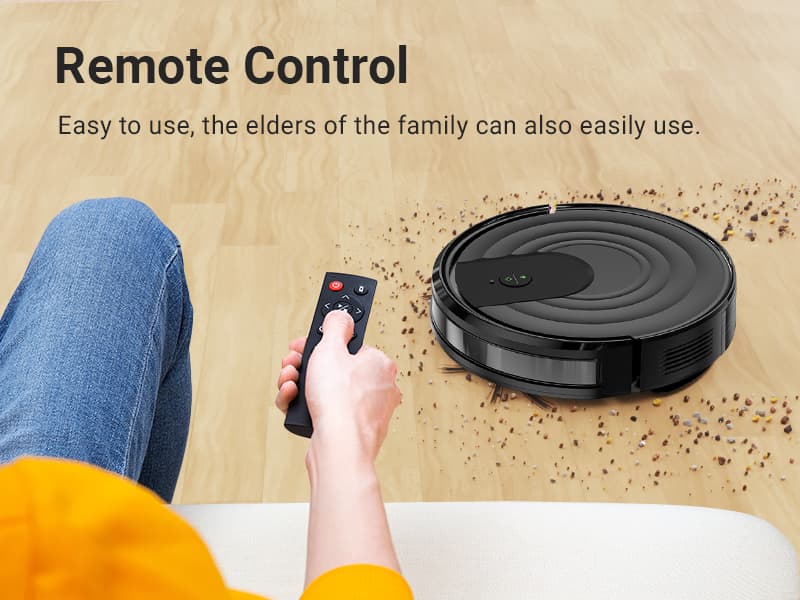 Robot Vacuum and Mop Combo, Robotic Vacuum Cleaner 5000Pa Strong Suction 130 Mins Runtime, Slim, Low Noise, Automatic Self-Charging, Wi-Fi/App/Alexa Control, Ideal for Hard Floor, Carpet, Pet Hair