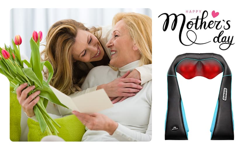 MagicMakers Electric Shiatsu Neck Massager with Heat - Pain Relief for Back, Shoulders & Feet - Gift for Men, Women, Mom & Dad - From Daughter or Son - Ideal for Christmas, Mother's Day & Father's Day