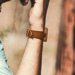 BOBO BIRD Men's Bamboo Wooden Watch with Black Cowhide Leather Strap 12 Holes Timer Design Sports Casual Watches