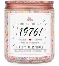 40th Birthday Decorations, 40 Year Old Birthday Gifts for Friend, Sister, Wife, Creamy Vanilla with Sprinkles Homsolver 40th Birthday Gifts for Women Ideas, 1986 Limited Edition Candle B0G1YLJYH8