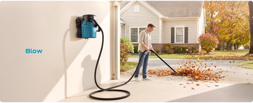 Seesii Garage Vacuum Wall Mounted Shop Vac, 6.6 Gallon 5.5 Peak HP Shop Vacuum Wet and Dry with 30Ft Flexible Hose, Attachments, Storage Bag, Cartridge Filter Ideal for Garage, Car, Workshop, Home