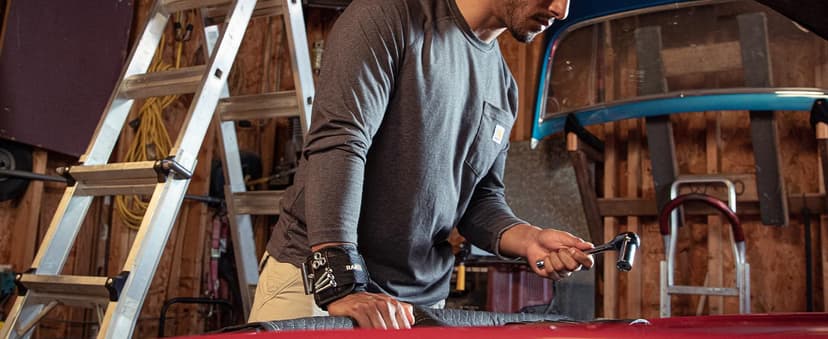 RAK Magnetic Wristband for Holding Screws, Nails, Drill Bits for Men - Premium Nylon with Lightweight Powerful Magnets, Magnetic Wristband for Tools, Gifts for Dad, Husband, Grandpa, Handyman