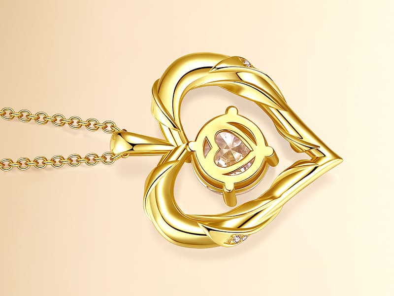 2-3 Ct Moissanite Heart Necklaces for Women, 18K Gold Plated Romantic Pendant for Anniversary Birthday, 925 Sterling Silver Jewelry for Wife Girlfriend Mom Her