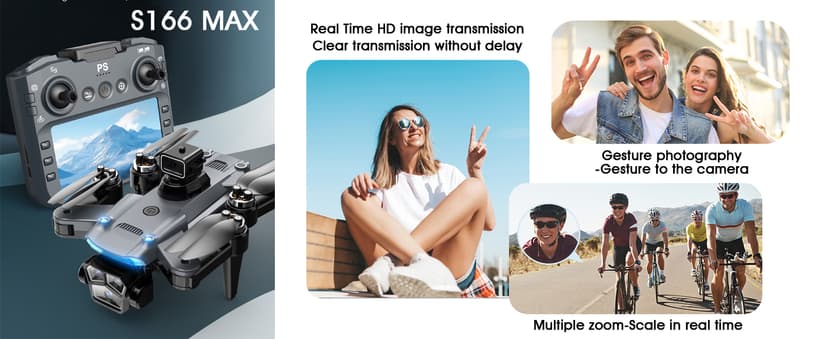 4K Drone with Camera for Adults, FPV Foldable Quadcopter with 4.3" Screen Remote Controller, Brushless Motor,Obstacle Avoidance,Under 249g,One-Key Takeoff & Auto Follow,2Batteries,Portable HD Drone