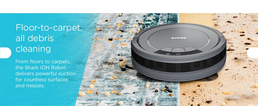 Shark AV753 ION Robot Vacuum, Tri-Brush System, Wifi Connected, 120 Min Runtime, Works with Alexa, Multi Surface Cleaning, Grey