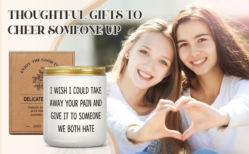 Get Well Soon Gifts for Women Men, Funny Present for Her Him After Surgery, Feel Better Gift for Mom Sick Friends, Grieving, Divorce, Sorry for Your Loss, Take Your Pain Candle