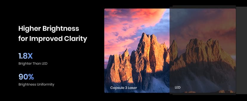 NEBULA Capsule 3 Laser Projector, Upgraded with Google TV and Official Netflix, Mini Smart TV Projector with Wi-Fi, Outdoor Portable Projector, Dolby Digital, 120-Inch Screen, 2.5H Built-In Battery