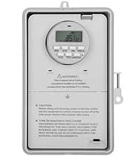 Suraielec Pool Timer, 7-Day 24-Hour Digital Pool Pump Timer, 40 AMP Heavy Duty, 120/240/277 VAC, Outdoor Metal Casing, Electric Switch Box for Swimming Pump, Hot Water Heater, Spa, Lights