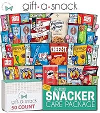 Graduation Birthday Treats Gift Basket, Nutritious Granola Breakfast Bars Office Food Assortments & Variety Gifts Gift A Snack - Healthy Snack Box Care Package + (50 Count) Greeting Card B08L8RQDBF