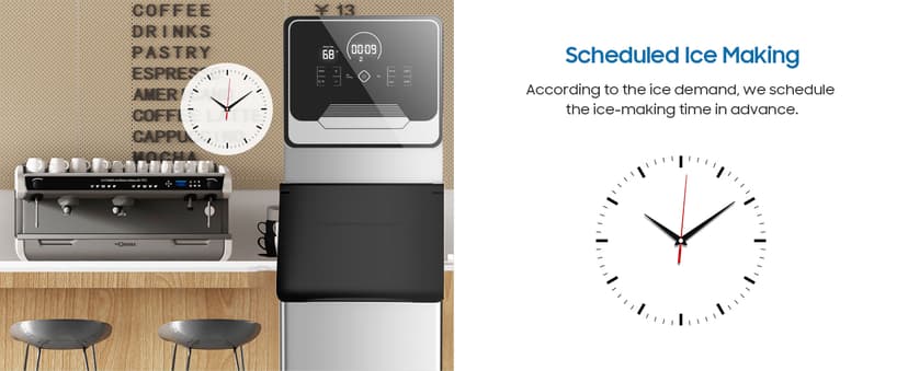Commercial Ice Maker Machine 700 Lbs/24H Industrial Ice Maker Machine Commercial Ice Machine with 400Lbs Storage, Ice Ready in 5-12 min, Stainless Steel Ice Maker for Bar Cafe Business Restaurant