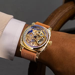 FORSINING Watches for Man, Square Retro Mechanical Watch Self-Wind Carved, Skeleton Automatic Watches Vintage Leather Strap Wristwatch