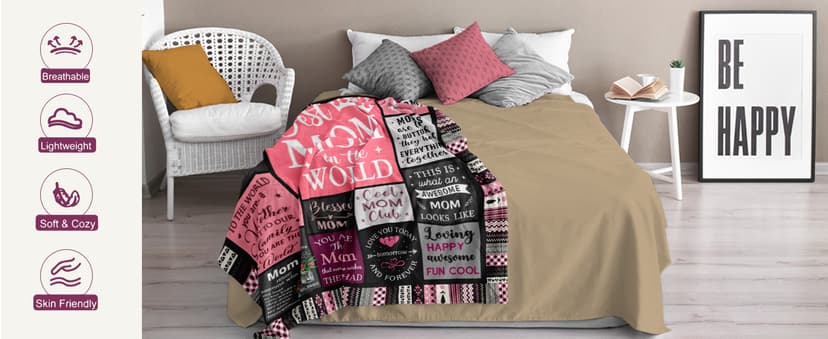 Gifts for Mom, Mom Birthday Gifts, Mom Gifts, Birthday Gift for Mom, Gifts for Moms from Daughter Son, Mama Mother Gifts, Best Mom Ever Gift, Valentines/Mothers Day to My Mom Blanket 60” x 50”