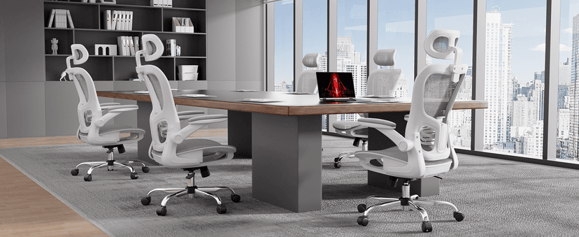 GTPLAYER Office Chair, Home Ergonomic Desk Chair with High Back Mesh, Mesh Office Computer Desk Chairs with Adjustable Lumbar Support, Rolling Work Swivel Task Chairs with 3D Armrests and Headrest