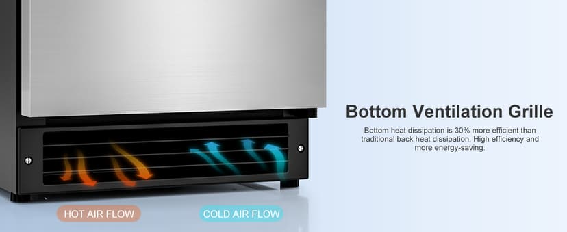 COTLIN 15" W Drainless Under Counter Ice Maker with 22LBS Storage Bin, Crescent Ice, Free Standing Built-in Ice Maker for Residential Commercial Use, No Drain Required, ETL Approved, 2026 Upgraded