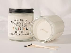 Christmas/Thank You/Inspirational Gift for Woman Her Friend Teacher Mom Girlfriend Sister Bestie, Stocking Stuffers, Lavender Craftique Gifts for Women, Birthday Gifts for Women- You're Amazing Candle B0DYMW78WD