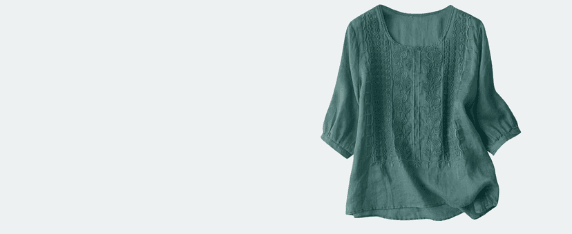 MGWTFZDL Linen Shirts for Women Summer Retro Embroidered 3/4 Sleeve Boho Peasant Tops Dressy Casual Blouses
