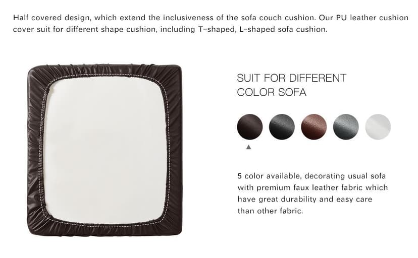 Yates Home PU Leather Couch Sofa Cushion Slipcover Water-Proof Elastic Chair RV Seat Covers Loveseat Sofa Furniture Protector Slip Cover for Settee Seater Replacement Living Room(3 Pieces, Chocolate)