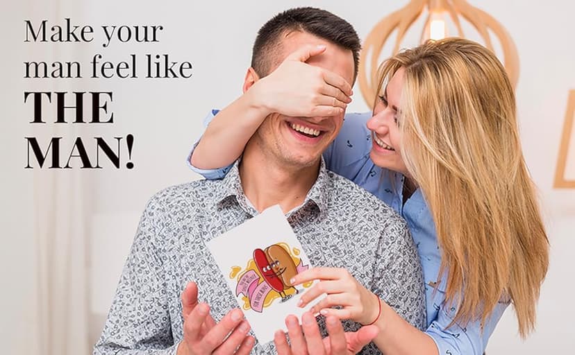 GIFTING GIGGLES Funny Romantic Joke Card for Boyfriend Husband or Lover | Naughty Gift for him | Anniversary, Birthday, Valentine’s Day, Fathers Day, Appreciation | 30th 40th 50th 60th 70th 75th