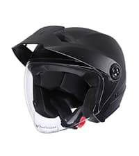 TRIANGLE Open Face Motorcycle Helmet Retro 3/4 Helmets with Clear Visor for Men Women DOT Approved