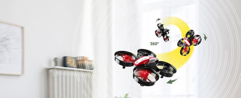 Holy Stone Mini Drone for Kids and Beginners RC Nano Quadcopter Indoor Small Helicopter Plane with Auto Hovering, 3D Flips, Headless Mode and 3 Batteries, Great Gift Toy for Boys and Girls, HS210 Red