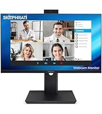 SKitphrati 21.5 Inch Touchscreen Monitor FHD 1920x1080p IPS Screen, VESA Support, 10-Points Computer Touch Screen PC Display with Type-B HDMI VGA Port, 75Hz Desktop Touch Display, Black