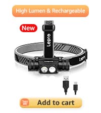 Lepro LED Headlamp Rechargeable - Super Bright Head Lamp with 5 Modes for Camping & Hiking Gear Essentials, IPX4 Waterproof Headlight Flashlight with Red Light, USB Cable Included