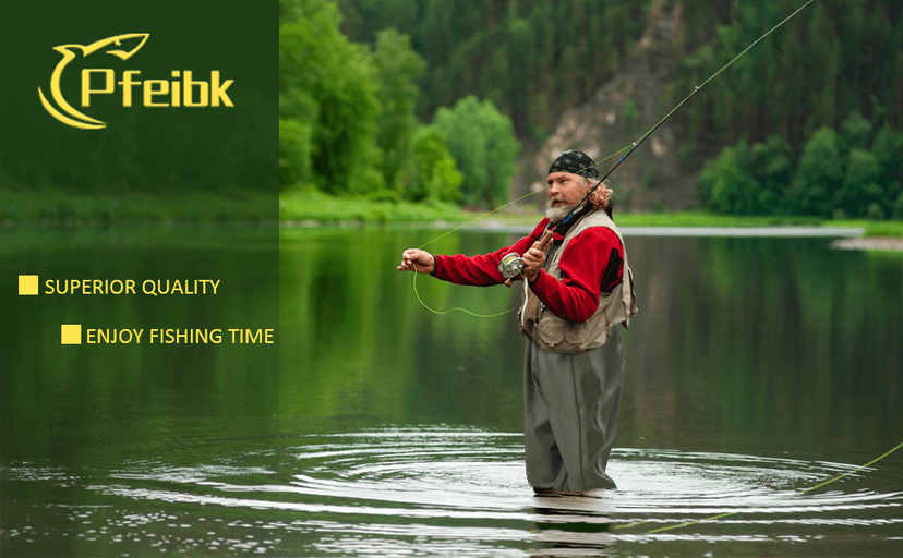 Pfeibk Men's Fishing Waders, Lightweight Breathable Chest Waders for Men, Waterproof Fly Fishing Waders