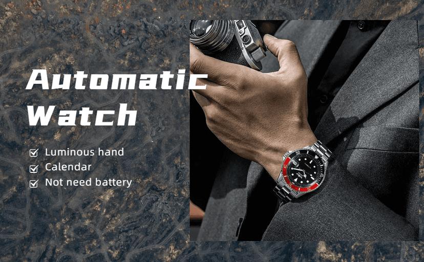 MASTOP Mens Automatic Mechanical Watches Stainless Steel Waterproof Luxury Automatic Watch for Men Top Brand Reloj Automático para Hombre