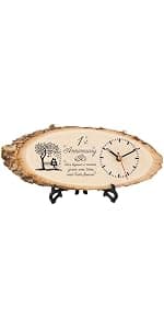 Grandpa Birthday Gifts from Grandkids, Christmas Fathers Day Birthday Gift for Grandfather, DIY Engraved Clock for Home Decor BeauGift Grandpa Gifts, Wooden Clock Birthday Gifts for Grandpa Grandfather B0F8Q4Z8QC