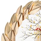 50th Anniversary Wedding Unique Gifts Ideas Crystal Plate with Gold Leaf Wreath - 50th Anniversary Wedding Gifts for Parents Couple - Cardinal Style