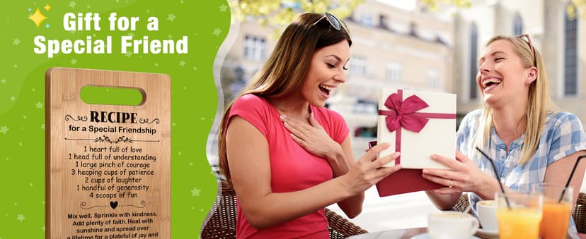 Friendship Gifts for Women Friends Birthday, Bff Gifts, Bestie Gifts for Women, Best Friend Cutting Board Gifts, Inspirational Gifts for Female Friends