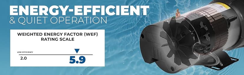 XtremepowerUS 1.5HP Above Ground Swimming Pool Pump 2-Speed Pump Spa 1.5" inch High Flow Dual Speed Self Filter Basket w/ Pool Hose Adapter