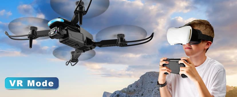 Oddire Drone with Camera - Drones for Adults, with 2 Batteries, Carrying Case, Propellers, 1080P HD Foldable Drone with Stable Hover, Trajectory Flight, Gravity Control, One Key Take Off/Land, 3D Flip