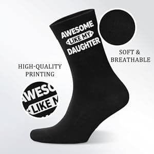 VICRAZY Christmas Gifts, Stocking Stuffers for Dad, Mom, Grandpa & Sister from Daughter, Son – Funny Socks for the Family