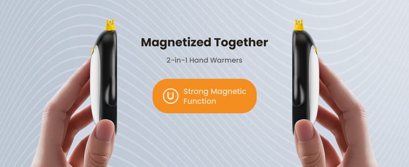 Gaiatop Magnetic Hand Warmers Rechargeable 2 Pack, 3 Settings Pocket-Sized Cute Penguin, Fast Hot Hands Reusable Portable Electric Heater for Camping Hunting Golf, Gifts for Women Men