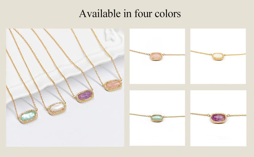 Freinit Gold Necklace for Women, 14K Dainty Pendant Choker, Adjustable Chain, Minimalist Gift for Birthday Valentine's Day Graduation Niece GF