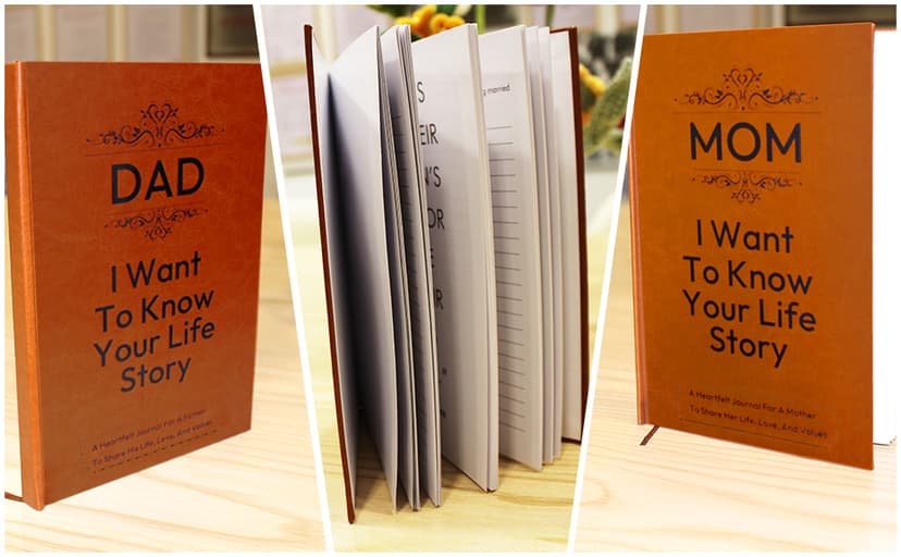 Mom And Dad I Want to Hear Your Life Story Journal (Hardcover). This Journal, Which Includes 250+ Prompt Questions, Is A Sentimental Fathers Day Gift For Dad Thanksgiving Day, Birthdays & Christmas.