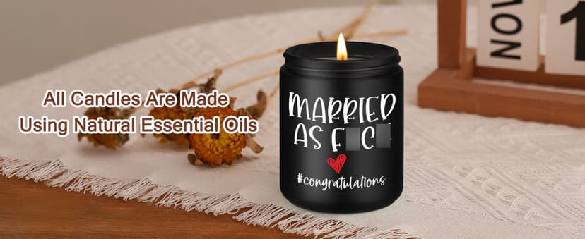 GSPY Scented Candles - Newly Wed Gifts for The Couple, Funny Wedding Gifts for Newlyweds, Married Couple - Wedding Congratulations Presents, Honeymoon, Married Present for Bride, Groom