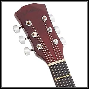 Ashthorpe 41-inch Beginner Cutaway Acoustic Guitar Package (Natural), Full Size Basic Starter Kit w/Gig Bag, Strings, Strap, Tuner, Picks