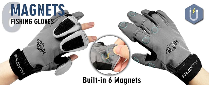 Palmyth Flexible Fishing Gloves Warm for Men and Women Cold Weather Insulated Water Repellent Great for Ice Fishing Fly Fishing Photography Motorcycling Running Shooting Hiking