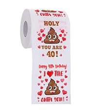 40th Birthday Gifts for Women, Men, Her, Him - Happy Prank Toilet Paper - 40th Birthday Decorations, Party Supplies Favors - 40 Years Old Funny Gag Gift Ideas, Novelty Bday Present for Friends, Family