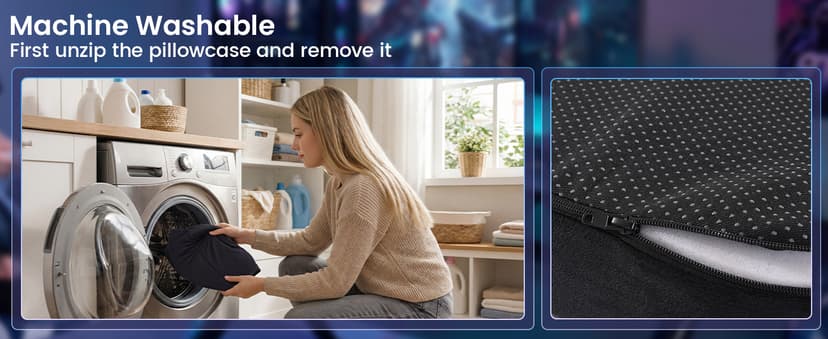 BALAPET Ultra Soft Gaming Chair Cushion for Long Sitting Gamers,Tailbone Pain Reduce Cushion for Office Chair(Black)