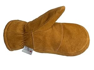 SKYDEER Premium Full Deerskin Suede Leather Soft Winter Mittens, Extra Warm 100G 3M Thinsulate, Thermal Insulated (SD3671M)