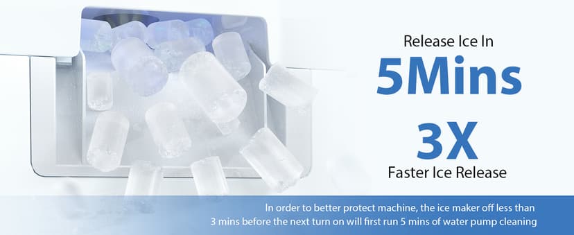 Aeitto Nugget Ice Maker Countertop, 55lbs/Day, Rapid Ice Release in 5 Mins, Large Capacity Chewable Ice Maker, Self-Cleaning with Stainless Steel Housing Ice Machine for Home Office and Party, Black