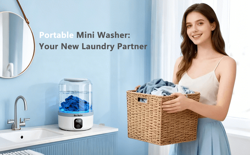 Underwear Washing Machine,Upgrade Mini Washer Deeply Cleans Small Laundry Items, Socks, Underwear, Baby Clothes,Portable Washing Machine is Suitable for, Apartments, Hotels, Travel, And Camping White