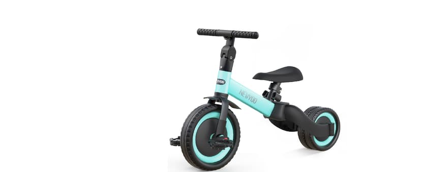 Toddler Trike with Push Handle Lets Parents Steer and Converts to Balance Bike, Fun Outdoor Toy for Boys and Girls, Blue newyoo TR007 5-in-1 Tricycle for Toddlers 1-3, Toddler Bike, Birthday Gift B0B9LCT9B7