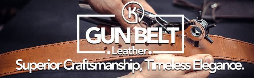 KOSIBATE Leather Gun Belt for Men - Heavy Duty EDC Belt, Concealed Carry CCW Belt- 1.5-Inch Width, 14 OZ Leather